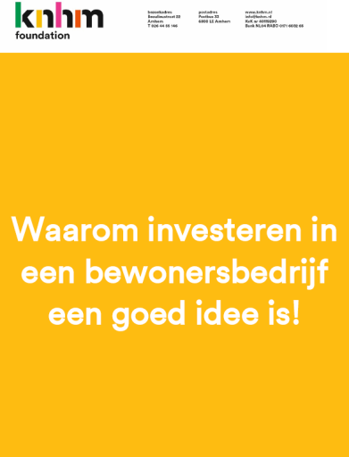 Waarom investeren in een bewonersbedrijf een goed idee is!