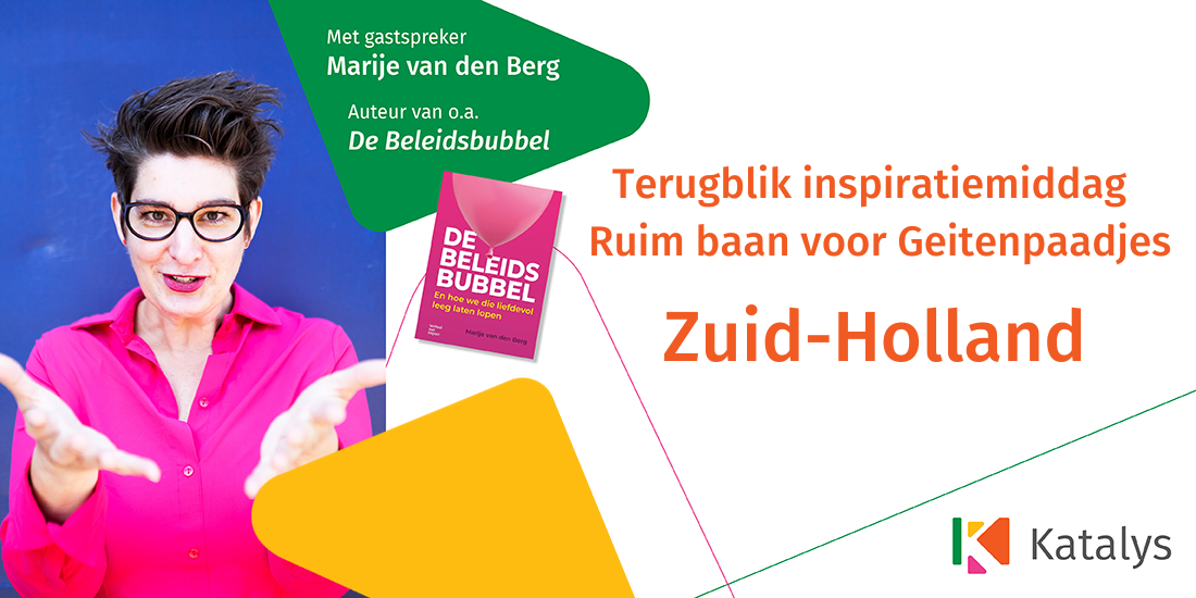 Foto van Marije van den Berg naast de tekst: Terugblik inspiratiemiddag Ruim baan voor Geitenpaadjes Zuid-Holland